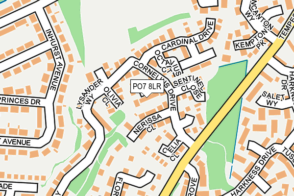 PO7 8LR map - OS OpenMap – Local (Ordnance Survey)