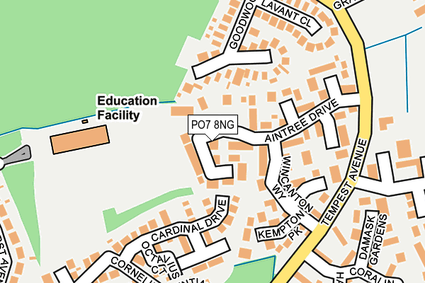 PO7 8NG map - OS OpenMap – Local (Ordnance Survey)