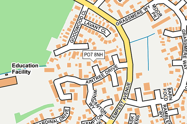 PO7 8NH map - OS OpenMap – Local (Ordnance Survey)