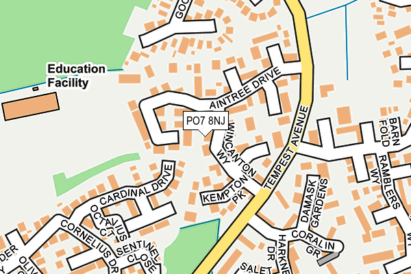 PO7 8NJ map - OS OpenMap – Local (Ordnance Survey)