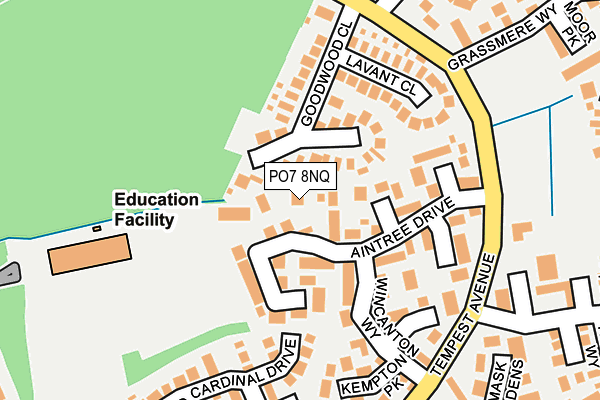 PO7 8NQ map - OS OpenMap – Local (Ordnance Survey)