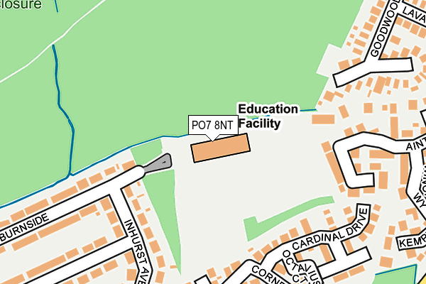 PO7 8NT map - OS OpenMap – Local (Ordnance Survey)