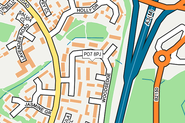 PO7 8PJ map - OS OpenMap – Local (Ordnance Survey)