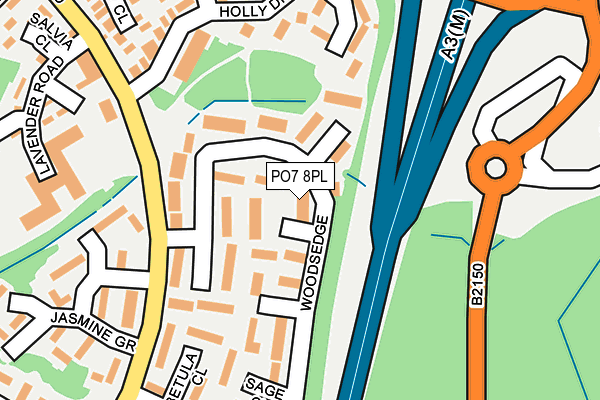 PO7 8PL map - OS OpenMap – Local (Ordnance Survey)