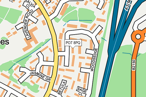 PO7 8PQ map - OS OpenMap – Local (Ordnance Survey)