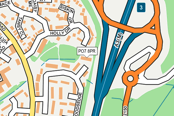 PO7 8PR map - OS OpenMap – Local (Ordnance Survey)