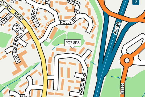 PO7 8PS map - OS OpenMap – Local (Ordnance Survey)