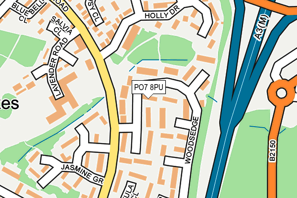 PO7 8PU map - OS OpenMap – Local (Ordnance Survey)