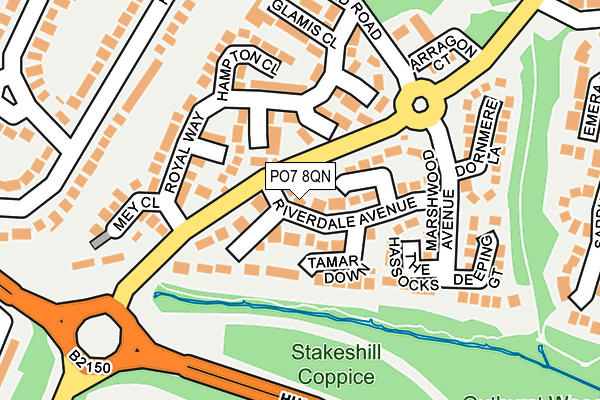 PO7 8QN map - OS OpenMap – Local (Ordnance Survey)