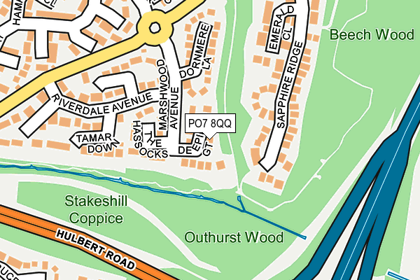 PO7 8QQ map - OS OpenMap – Local (Ordnance Survey)