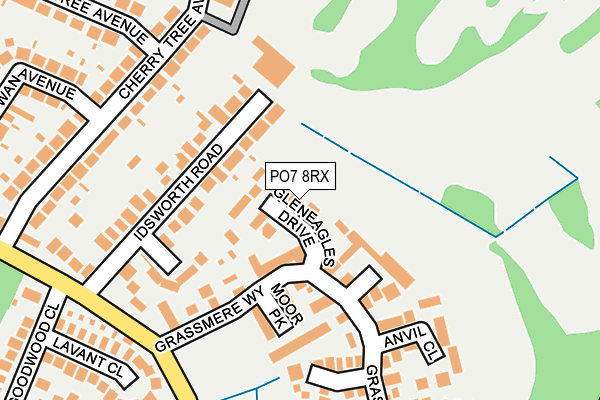 PO7 8RX map - OS OpenMap – Local (Ordnance Survey)