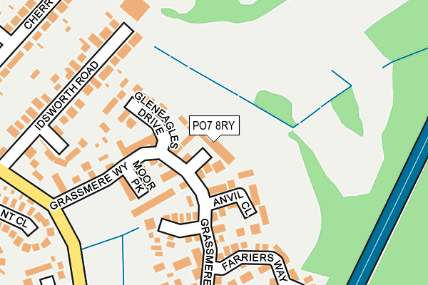 PO7 8RY map - OS OpenMap – Local (Ordnance Survey)