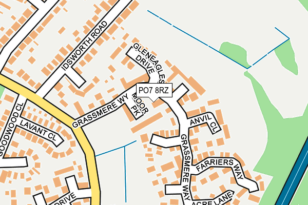 PO7 8RZ map - OS OpenMap – Local (Ordnance Survey)