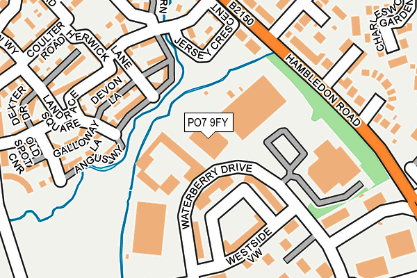 PO7 9FY map - OS OpenMap – Local (Ordnance Survey)