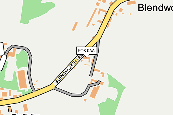 PO8 0AA map - OS OpenMap – Local (Ordnance Survey)