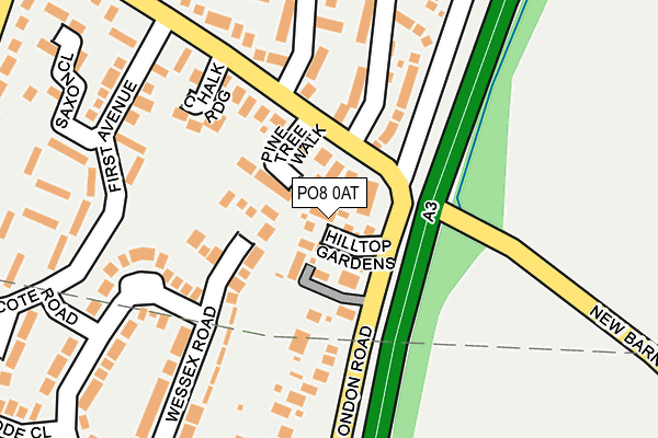 PO8 0AT map - OS OpenMap – Local (Ordnance Survey)