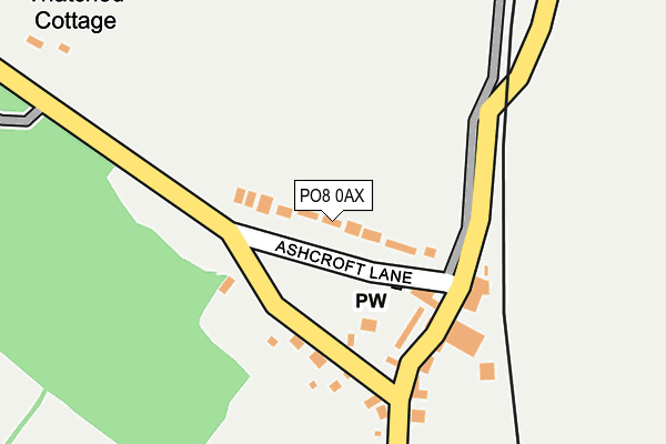 PO8 0AX map - OS OpenMap – Local (Ordnance Survey)