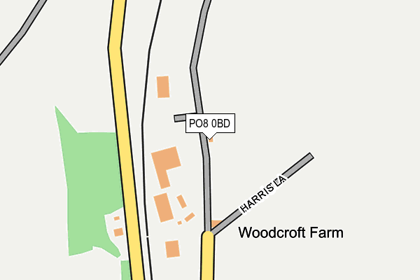 PO8 0BD map - OS OpenMap – Local (Ordnance Survey)