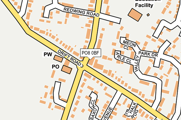 PO8 0BF map - OS OpenMap – Local (Ordnance Survey)