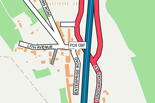 PO8 0BP map - OS OpenMap – Local (Ordnance Survey)