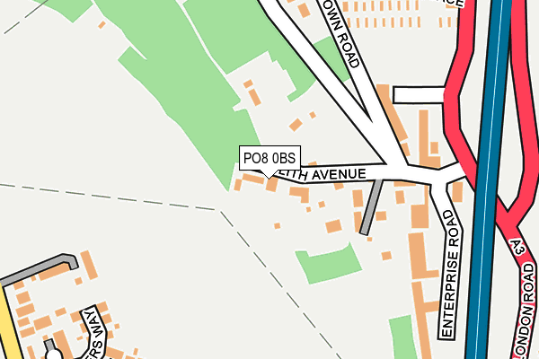 PO8 0BS map - OS OpenMap – Local (Ordnance Survey)