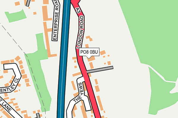 PO8 0BU map - OS OpenMap – Local (Ordnance Survey)