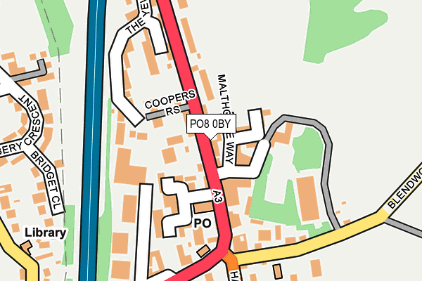 PO8 0BY map - OS OpenMap – Local (Ordnance Survey)