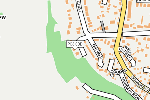 PO8 0DD map - OS OpenMap – Local (Ordnance Survey)