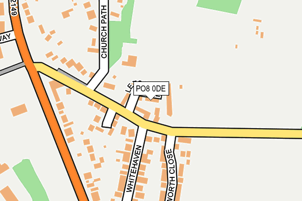PO8 0DE map - OS OpenMap – Local (Ordnance Survey)