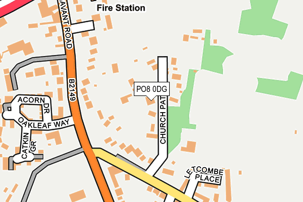 PO8 0DG map - OS OpenMap – Local (Ordnance Survey)