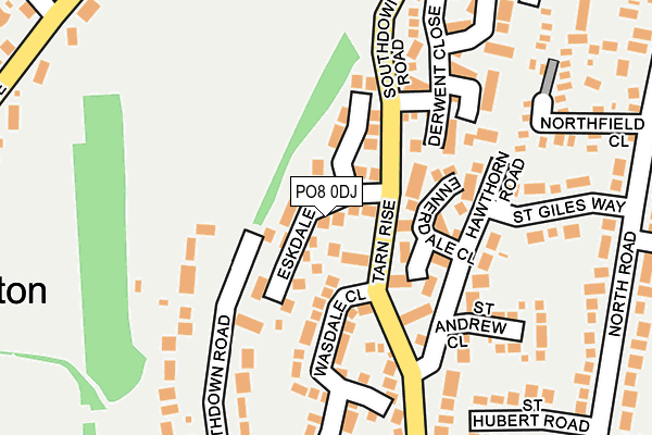 PO8 0DJ map - OS OpenMap – Local (Ordnance Survey)