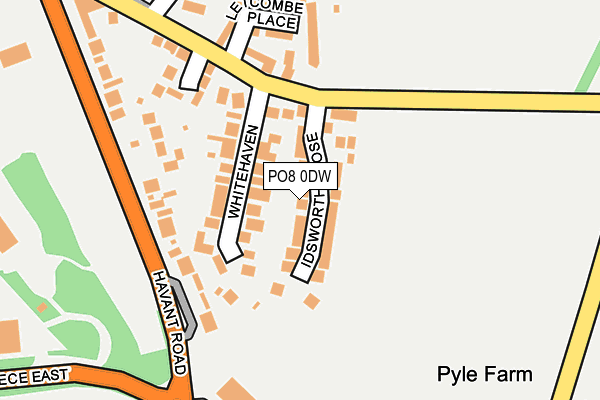 PO8 0DW map - OS OpenMap – Local (Ordnance Survey)