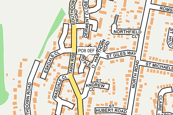 PO8 0EF map - OS OpenMap – Local (Ordnance Survey)