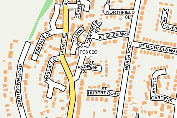 PO8 0EG map - OS OpenMap – Local (Ordnance Survey)