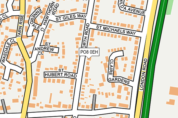 PO8 0EH map - OS OpenMap – Local (Ordnance Survey)