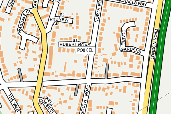 PO8 0EL map - OS OpenMap – Local (Ordnance Survey)