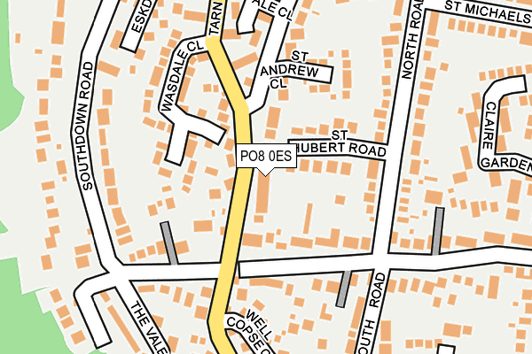 PO8 0ES map - OS OpenMap – Local (Ordnance Survey)