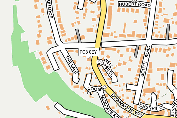 PO8 0EY map - OS OpenMap – Local (Ordnance Survey)
