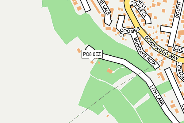 PO8 0EZ map - OS OpenMap – Local (Ordnance Survey)