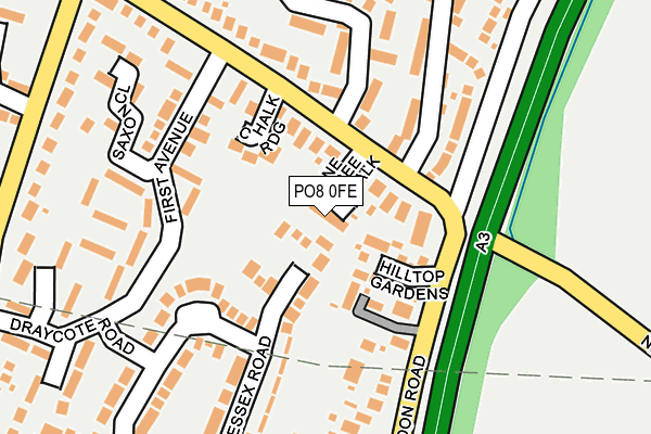 PO8 0FE map - OS OpenMap – Local (Ordnance Survey)