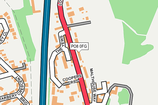 PO8 0FG map - OS OpenMap – Local (Ordnance Survey)