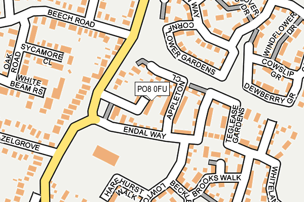 PO8 0FU map - OS OpenMap – Local (Ordnance Survey)