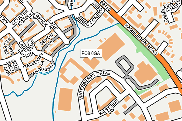 PO8 0GA map - OS OpenMap – Local (Ordnance Survey)