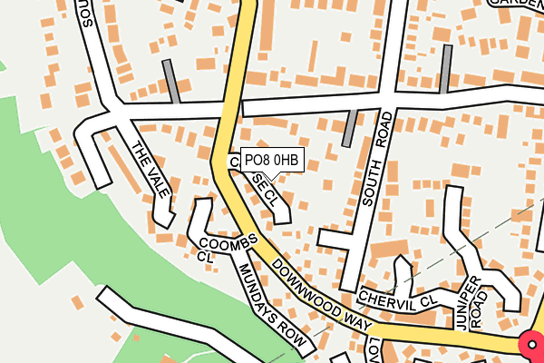 PO8 0HB map - OS OpenMap – Local (Ordnance Survey)