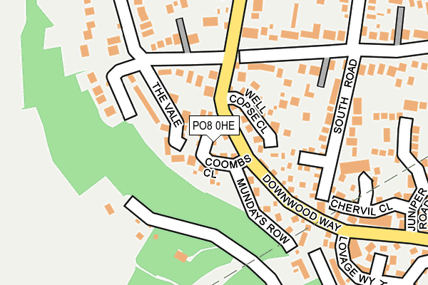 PO8 0HE map - OS OpenMap – Local (Ordnance Survey)