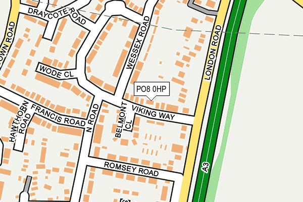 PO8 0HP map - OS OpenMap – Local (Ordnance Survey)
