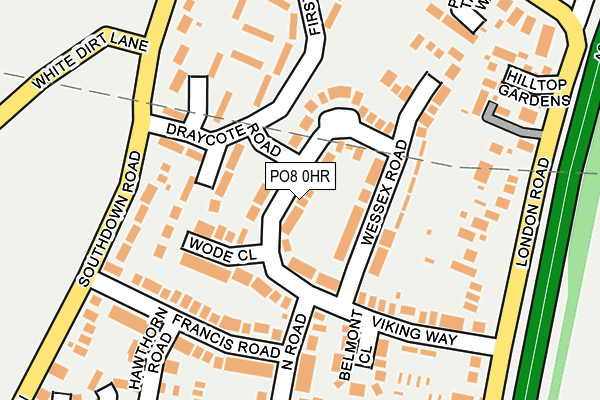 PO8 0HR map - OS OpenMap – Local (Ordnance Survey)