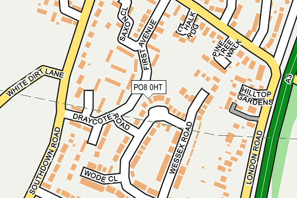 PO8 0HT map - OS OpenMap – Local (Ordnance Survey)