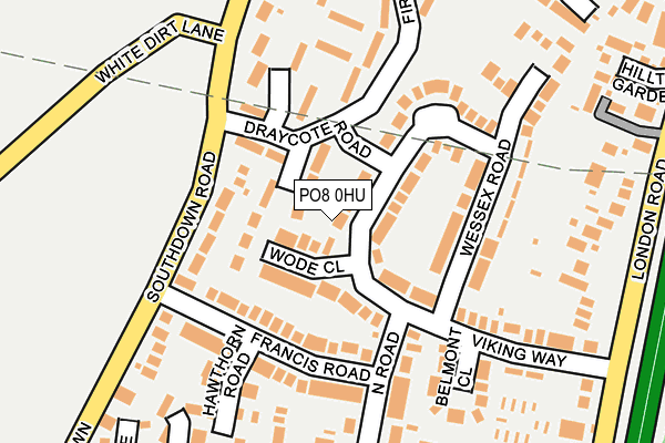 PO8 0HU map - OS OpenMap – Local (Ordnance Survey)