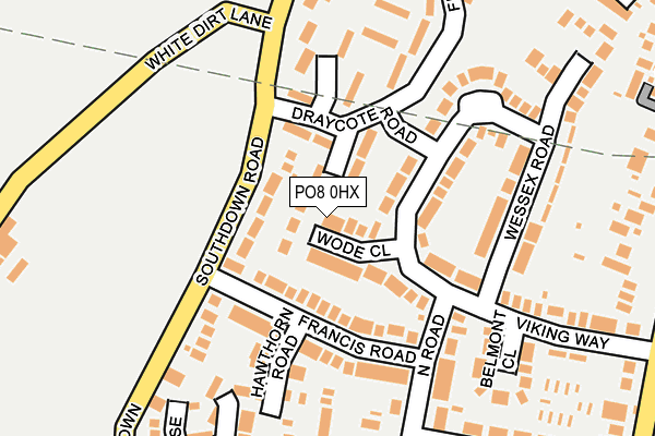 PO8 0HX map - OS OpenMap – Local (Ordnance Survey)